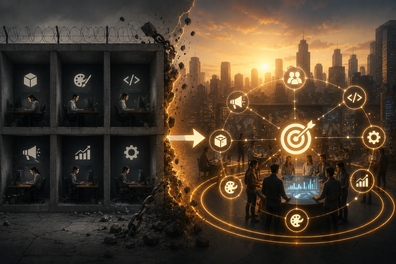 Result oriented organization concept image